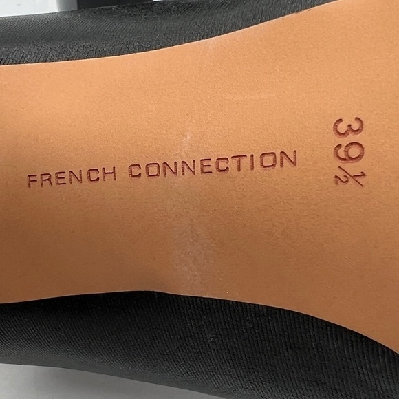 French Connection Black Meena Block Heel Mules Size 39 1/2 Women's - Picture 2 of 10